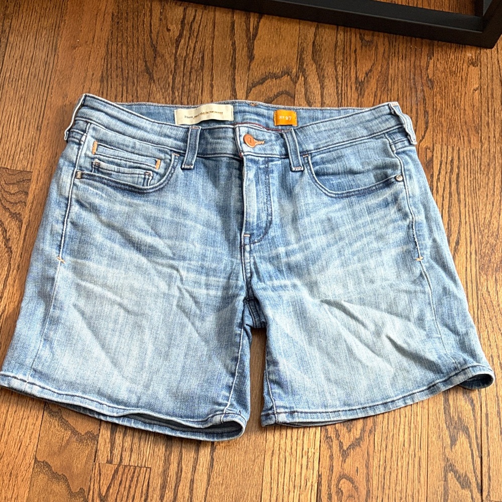 Pilcro and the Letterpress Light Blue Jean Shorts